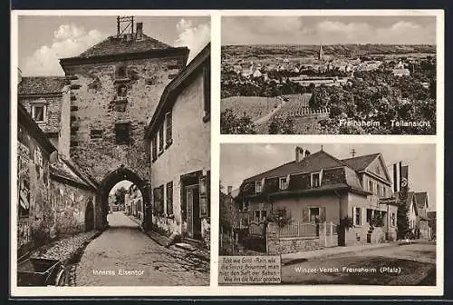 AK Freinsheim /Rheinpfalz, Inneres Eisentor, Winzer-Verein, 