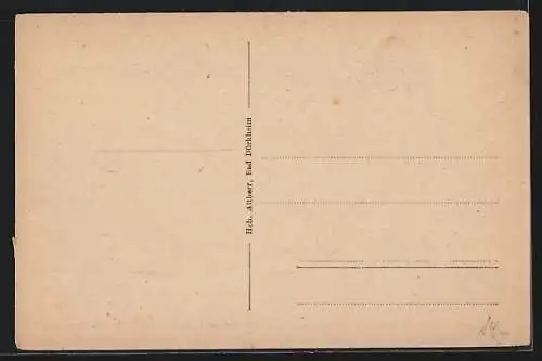 AK Freinsheim, Panorama, Eisenthor, Rathaus, Bahnhof