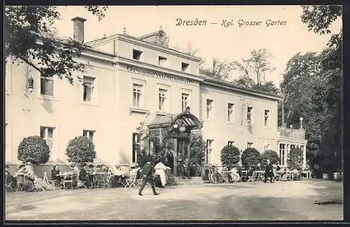 AK Dresden, Kgl. Grosser Garten mit Wirtschaft