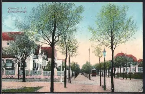 AK Hamburg-Harburg, Blick in die Heimfelderstrasse