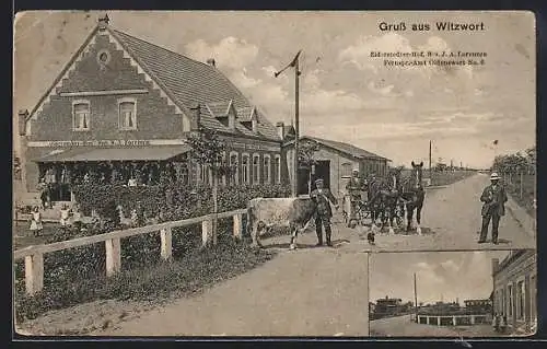 AK Witzwort, Gasthof Eiderstedter Hof, Bes. J. A. Lorenzen