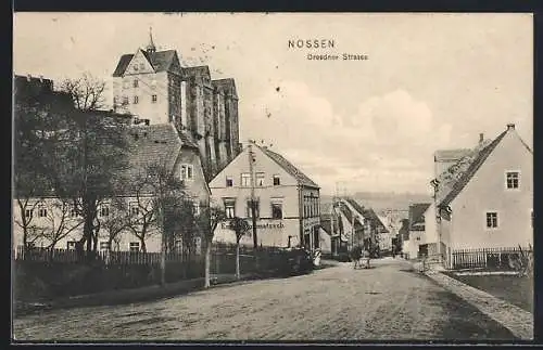 AK Nossen, Blick in die Dresdner Strasse