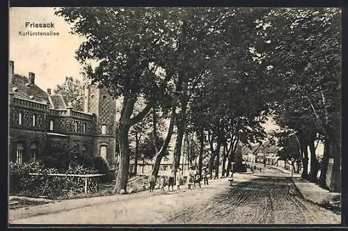 AK Friesack, Kinder in der Kurfürstenallee