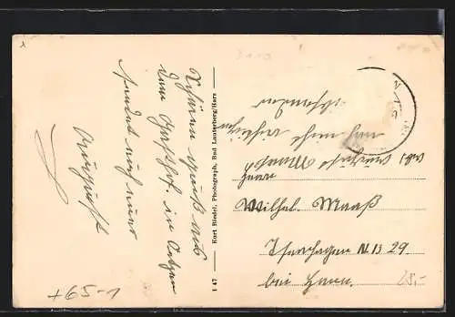 AK Oetzen, Bahnhof, Gasthof von Becker, Schiessstand