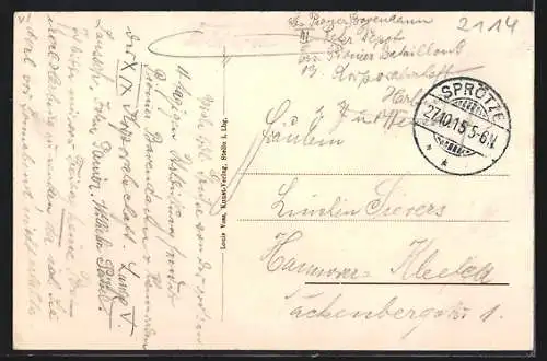 AK Wenzendorf, Malthies Gasthaus mit Bäumen