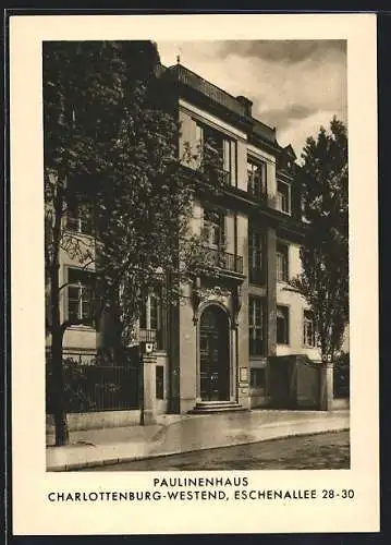 AK Berlin-Charlottenburg-Westend, Paulinenhaus, Eschenallee 28-30
