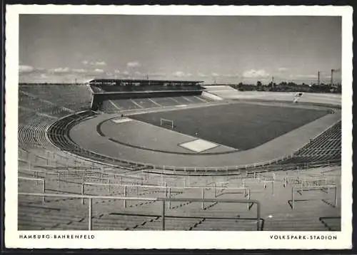 AK Hamburg-Bahrenfeld, Volkspark-Stadion, Blick über die Tribünen
