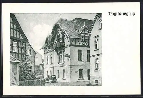 AK Kauschwitz i. Vogtl., Gasthof Carolahof von Ewald Dietzsch