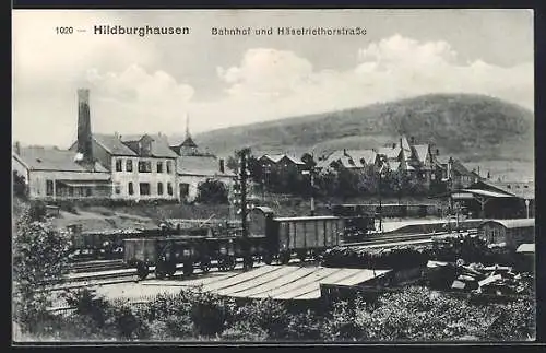AK Hildburghausen, Bahnhof und Häselrietherstrasse