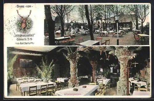 AK Gössnitz / S.-A., Gasthaus Waidmannsheil