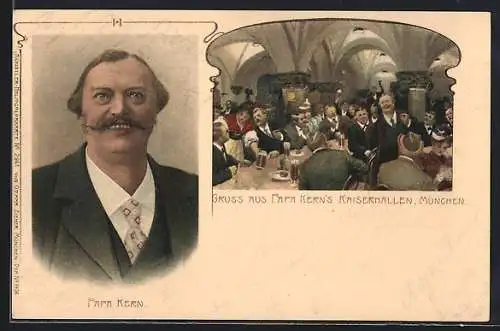 AK München, Gasthaus Papa Kern's Kaiserhallen, Neuhauser Strasse
