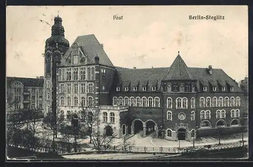 AK Berlin-Steglitz, Partie an der Post