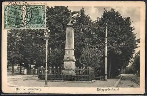 AK Berlin-Lichtenberg, Kriegerdenkmal