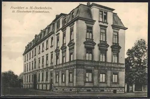 AK Frankfurt-Bockenheim, Blick auf das St. Elisabethen-Krankenhaus