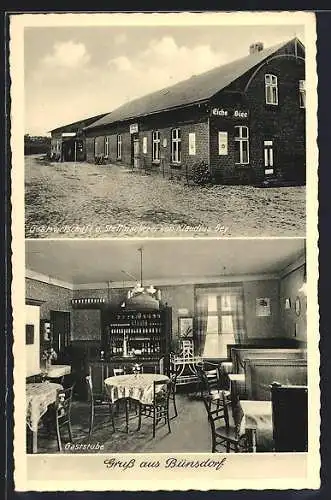 AK Bünsdorf, Gasthof und Stellmacherei von Klaudius Bey