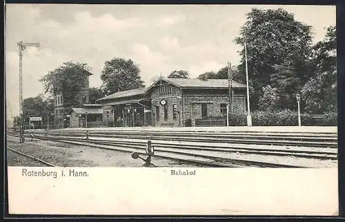 AK Rotenburg i. Hann., Blick auf den Bahnhof