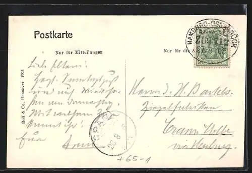 AK Rotenburg i. Hann., Blick auf den Bahnhof