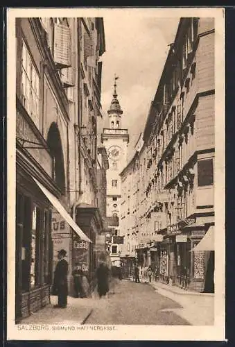AK Salzburg, Blick in die Sigmund Haffnergasse