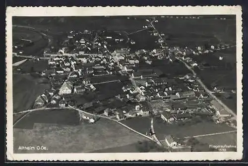 AK Altheim /O.-Ö., Gesamtansicht vom Flugzeug aus