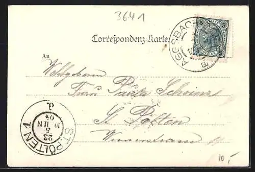 AK Langegg /Aggsbach a. Donau, Panorama mit Kirche