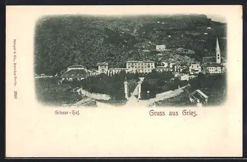 AK Gries, Grieser Hof mit Umgebung
