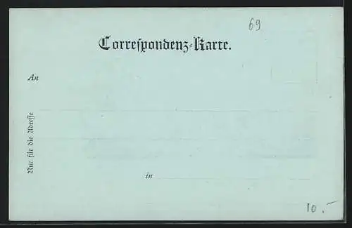 Mondschein-AK Bregenz, Totalansicht vom Gebhardsberg