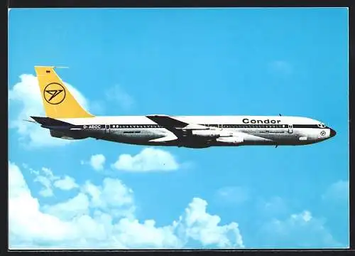 AK Flugzeug Boeing 707-430 von Condor am Himmel