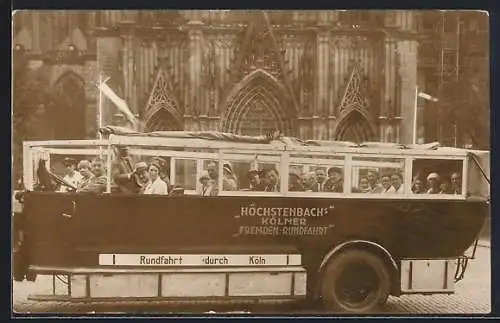 Foto-AK Autobus Höchstenbachs Kölner Fremden-Rundfahrt
