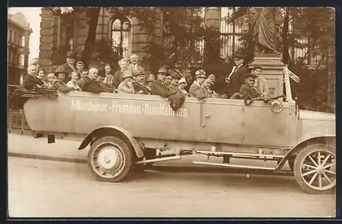 Foto-AK Autobus Münchener Fremden-Rundfahrten