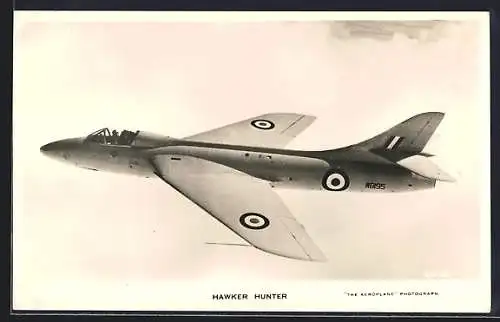 AK Flugzeug Hawker Hunter der Royal Air Force