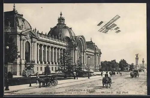 AK Paris, Flugzeug Biplan H. Farman