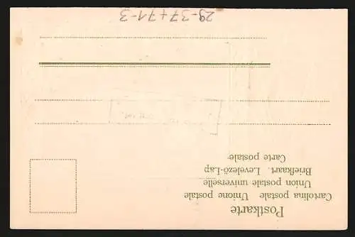Passepartout-Lithographie Rheinfall, Wasserfall, Wappen