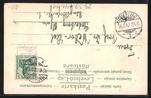 Passepartout-Lithographie Hamburg, Segelschiffhafen, Wappen