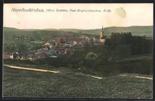 AK Sieghartskirchen-Rapoltenkirchen /N.-Oe., Teilansicht mit Kirchen