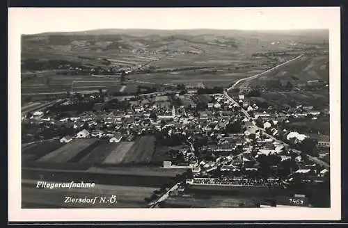 AK Ziersdorf /N.-Ö., Fliegeraufnahme des Ortes