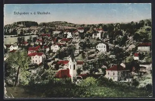 AK Eichgraben a. d. Westbahn, Ortsansicht mit Kirche