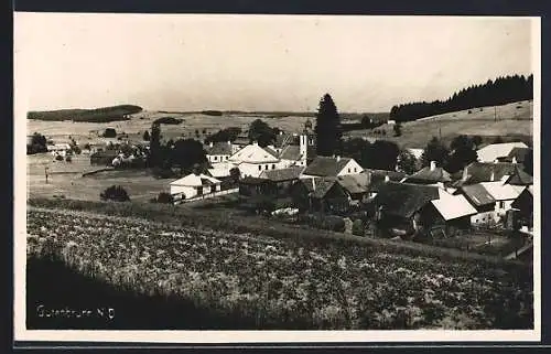 AK Gutenbrunn /N.-Ö., Ortsansicht vom Feld aus