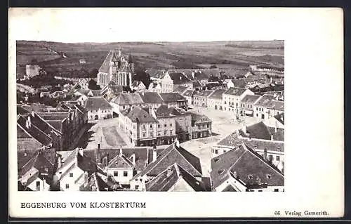 AK Eggenburg, Ortsansicht vom Klosterturm