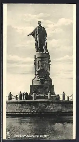 Mini-AK Port-Said, Monument of Lesseps