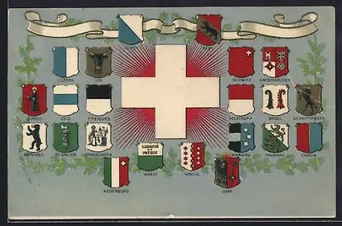 AK Schweiz, Wappen der Schweizer Kantone