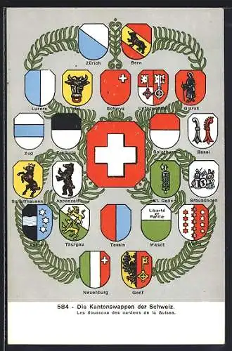 AK Schweiz, Die Kantonswappen