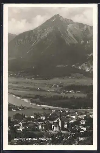 AK Brixlegg i. T., Teilansicht mit Kirche und Ebnerjoch