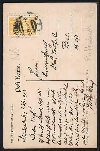 Künstler-AK Pottschach /Niederösterreich, Waldfriedhof