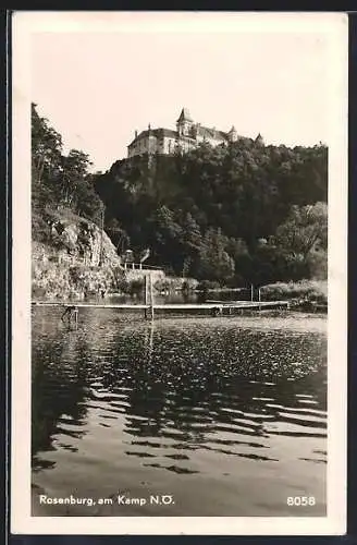 AK Rosenburg /N. Ö., Am Kamp mit Schloss