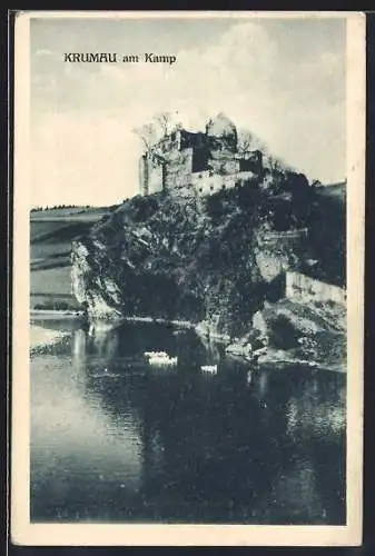 AK Krumau am Kamp, Panorama mit Burg