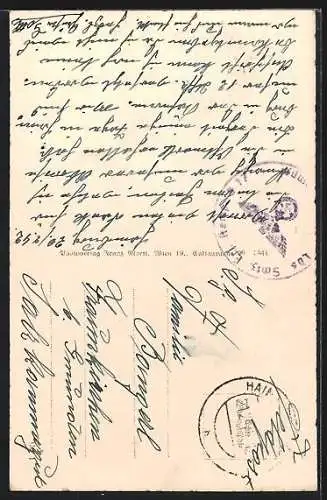 AK Hainburg an der Donau, Teilansicht mit Kirche