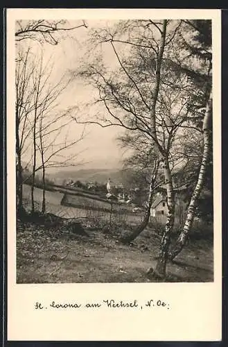 AK St. Corona am Wechsel, Ortspartie mit Kapelle