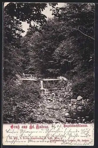 AK St. Andrä vor dem Hagenthale, Hagenbachklamm