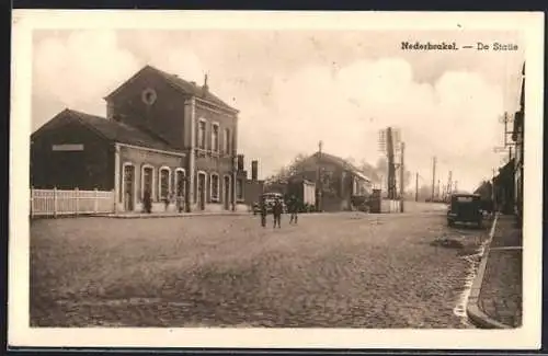 AK Nederbrakel, De Statie, Bahnhof