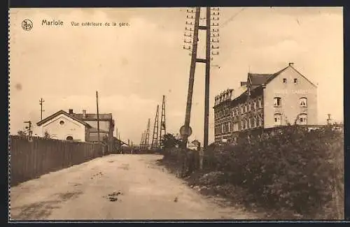 AK Marloie, Vue extérieure de la gare, Bahnhof